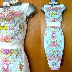 Karen Millen Cut Out Floral Bodycon Dress